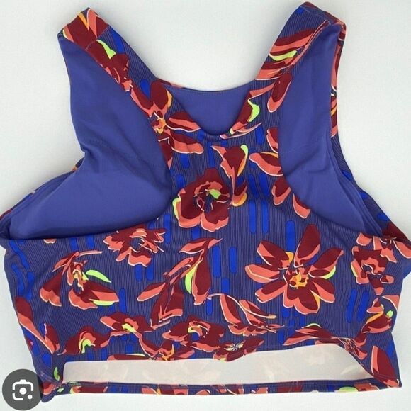 Athleta Conscious Crop Printed Blue Floral - NWT - Picture 2 of 4